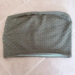 Aerie Top Womens Size Medium Green Blue Crochet Tube Top‎ Knit Cropped Bandeau